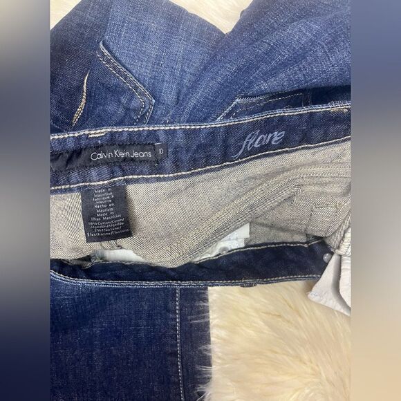 Calvin Klein flare dark denim sz 10 - Picture 3 of 7